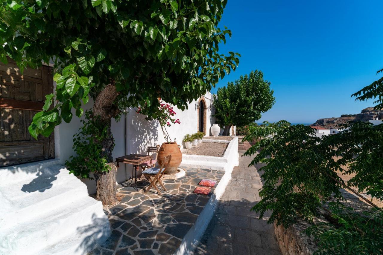 Вилла Casa Angelina Lindian House With Large Garden Линдос Экстерьер фото